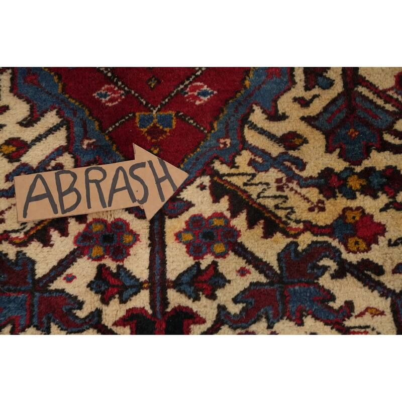 Hand Knotted Oriental 100% Wool Carpet Traditional Medallion Beige & Ivories Heriz Area Rug - 21' 3'' X 11' 5''