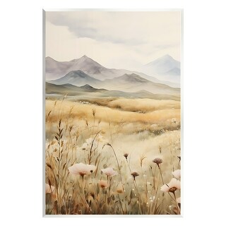 Stupell Soft Mountainside Meadow Wall Plaque Art Design by Petals ...