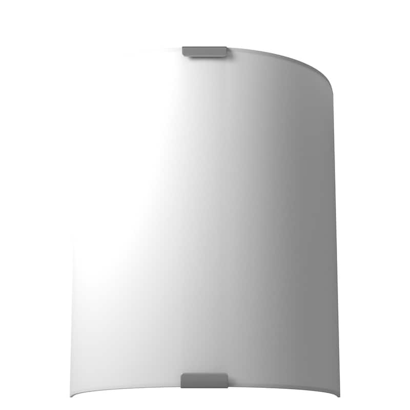 Eglo Grafik 8-inch Chrome Wall Light with Satin Glass Shade