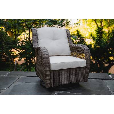 Tortuga Outdoor Rio Vista Swivel Glider Chair with Cushions - Sandstone