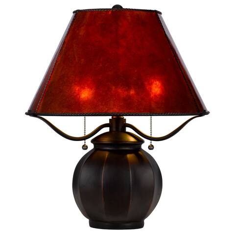 Indio 19.5" Height Metal/Resin Table Lamp in Mica Finish