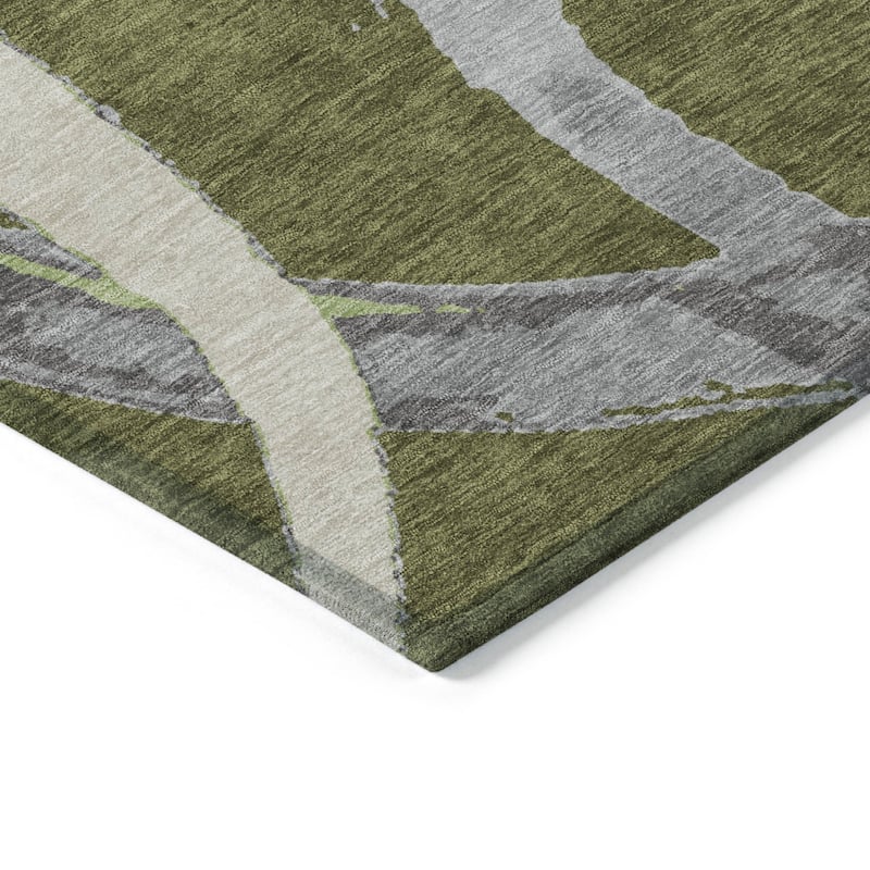 HomeRoots Abstract Transitional Rectangle Outdoor Rug