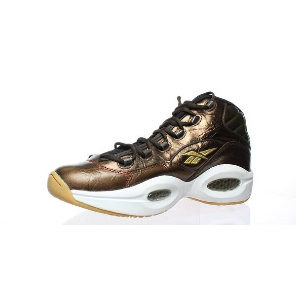 Shop Reebok Mens Question Mid Villa Dark Brown Basketball Shoes Size 12 Overstock 28429114