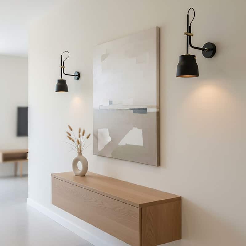 Artcraft Euro Industrial - Wall Light - Matte Black/Harvest Brass - Matte Black