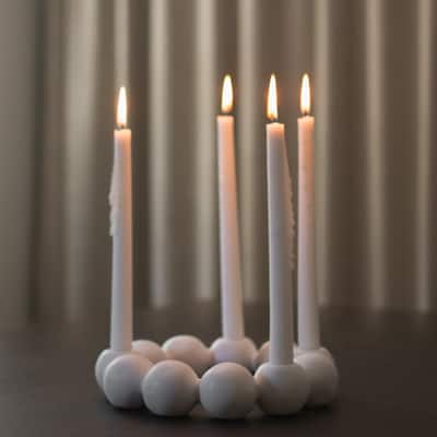 Bright Candle Holder White