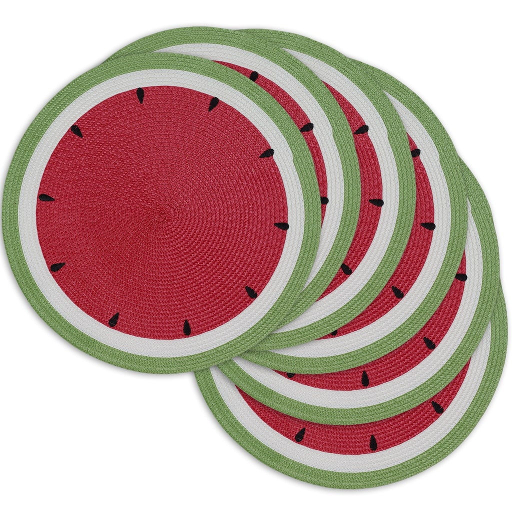 DII Summer Day Watermelon Placemats Set/6