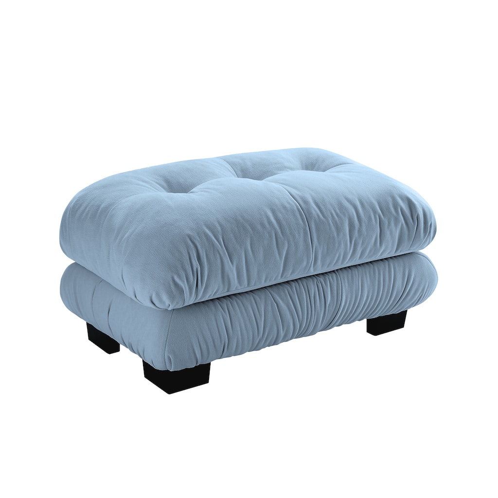 36.30" Modern Tufted Sofa Stool Ottomans, Chenille Upholstered Ottoman