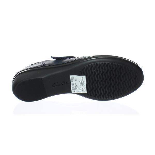 Shop Clarks Womens Everlay Coda Navy Leather Flats Size 6