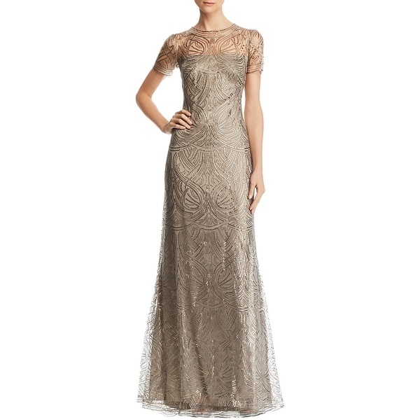Tadashi Shoji Womens Evening Dress Lace Sequined. Opens flyout.