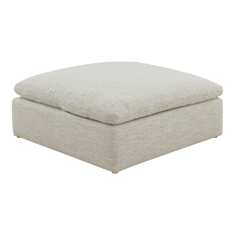 Aurelle Home Corbin Modern Modular Sectional Piece - Ottoman - Neverfear Fabric Sand
