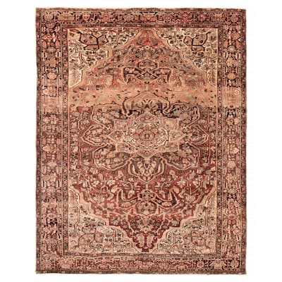 ECARPETGALLERY Hand-knotted Sarabi Copper Wool Rug - 8'9 x 11'2
