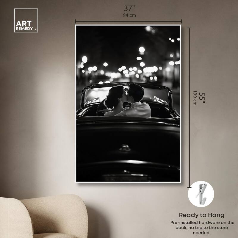 Kiss Me in the Moonlight II Canvas by Art Remedy