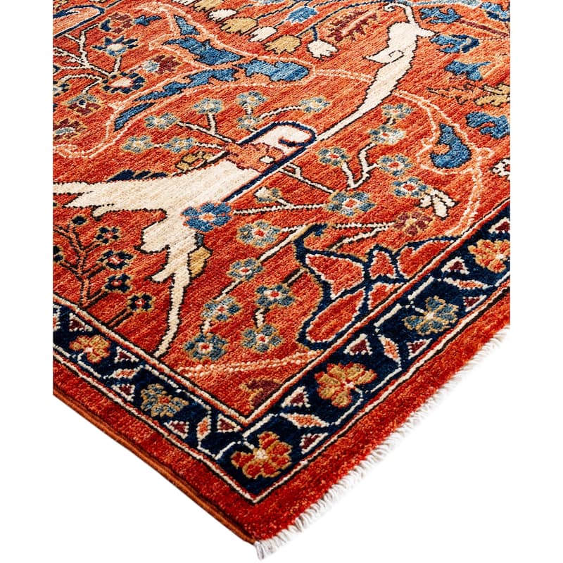 Serapi One-of-a-Kind Hand-Knotted Area Rug - Orange - 9' 10" x 13' 10"