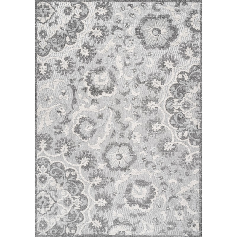 JONATHAN Y Cassis Modern Medallion High-Low Indoor/Outdoor Area Rug - 3 X 5