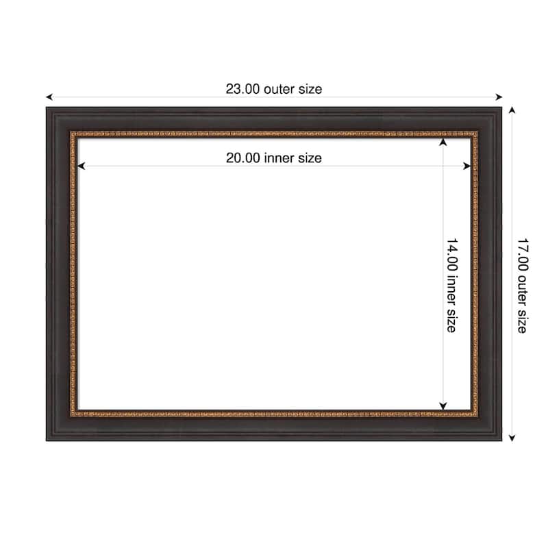 Amanti Art Ashton Black Framed Dry Erase Magnetic Board - 23 x 17 in
