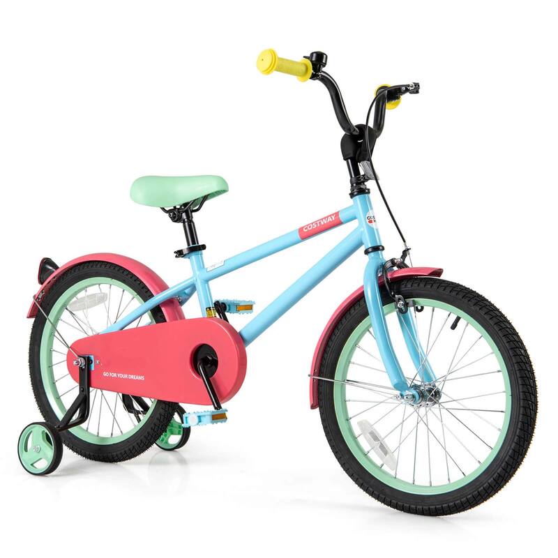 Costway 18" Kids Bike with Adjustable Saddle Handlebar Removable - See Details - Red