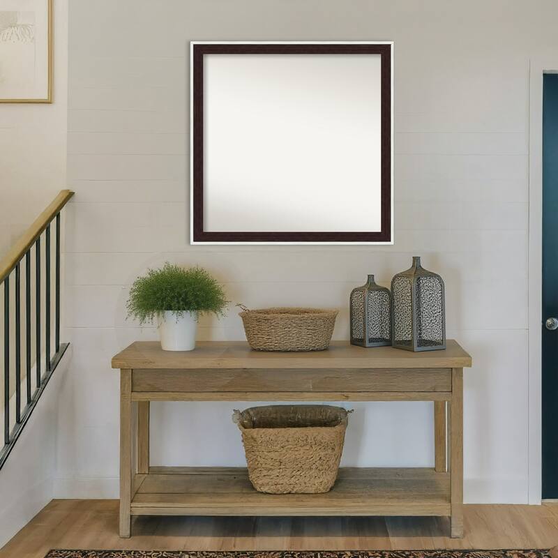 Maya Non-Beveled Framed Wall Mirror