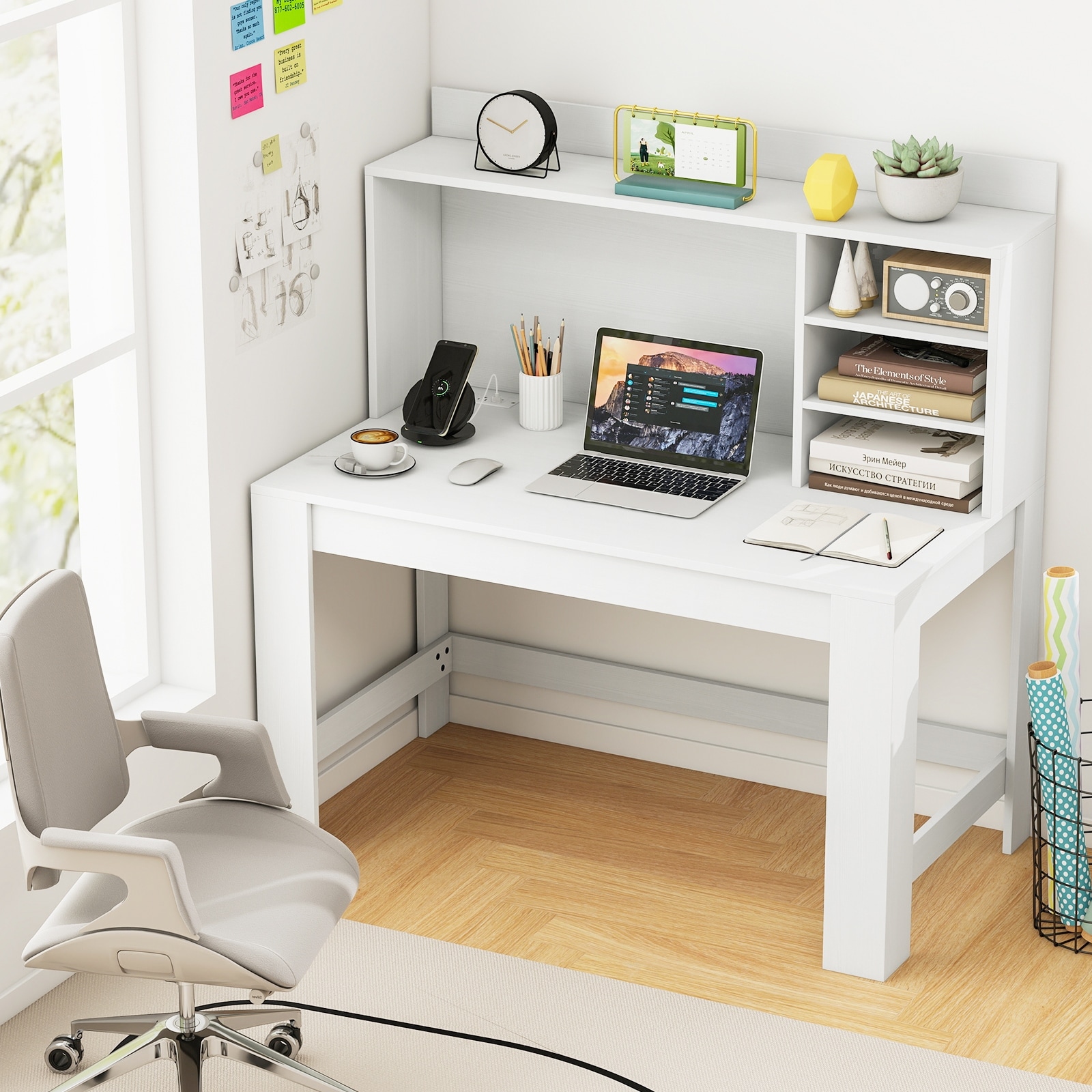 Gymax Home Office Computer Desk Study Table Writing Workstation