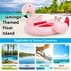 preview thumbnail 8 of 9, 6 People Inflatable Flamingo Floating Island with 6 Cup Holders for Pool and River - 10' x 10.5' x 5.5' (L x W x H)