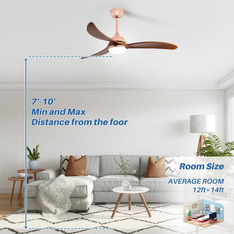Sofucor 18" Wood Beaded Ceiling Fan with Light & Remote,Flush Mount Chandelier Fan with 6-Speed Reversible Caged Ceiling Fan