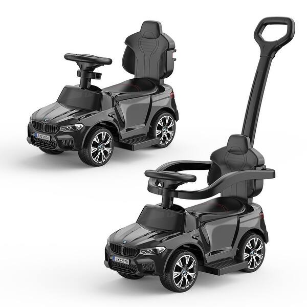 slide 2 of 16, 4-in-1 Push Cars for Toddlers 1-3 Boys Girls Licensed BMW Black