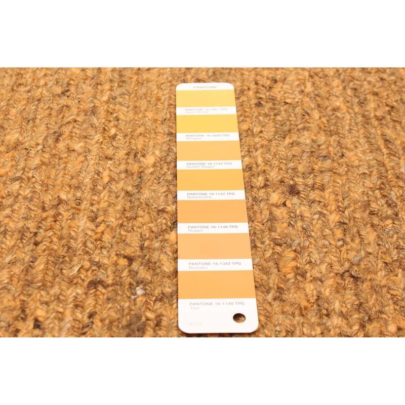 ECARPETGALLERY Flat-Weave Natural Orange Wool Tapestry Kilim - 6'3 x 6'8