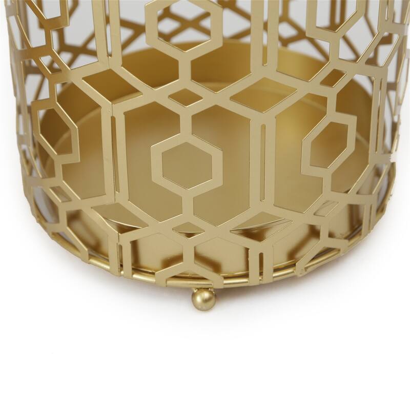 Adeco Multipurpose End Table Metal Shelf Holder Organizer Entrance Umbrella Stand - 9. 25" x 9. 25" x 18. 78"