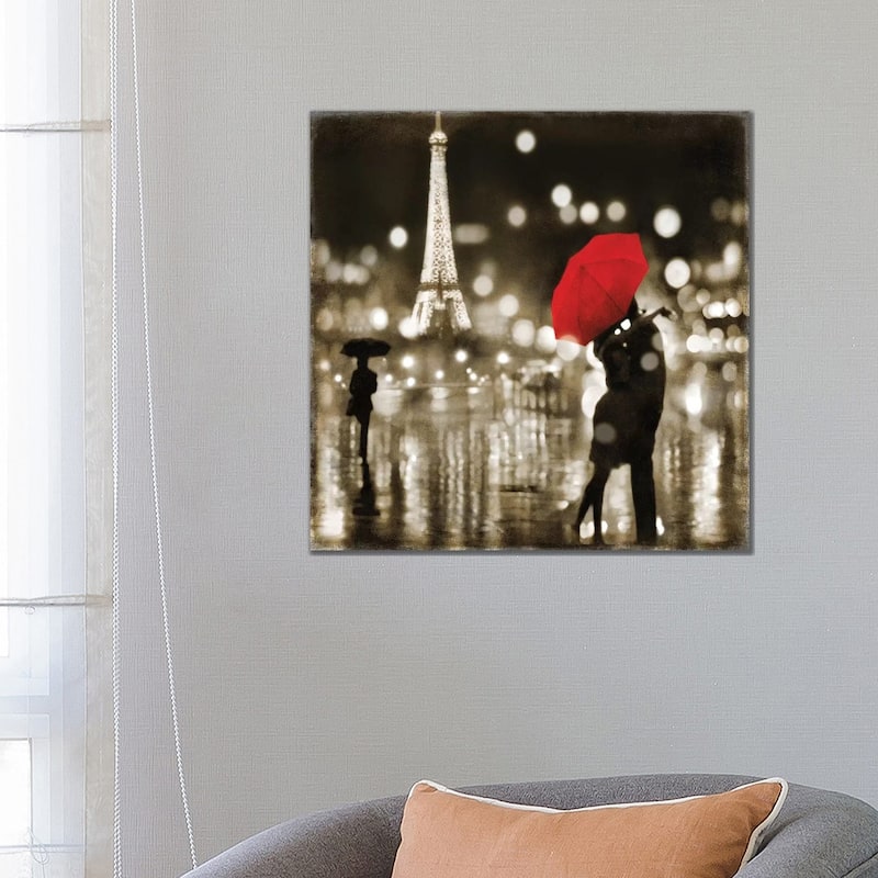 iCanvas "A Paris Kiss" by Kate Carrigan Canvas Print - 26x26x1.5