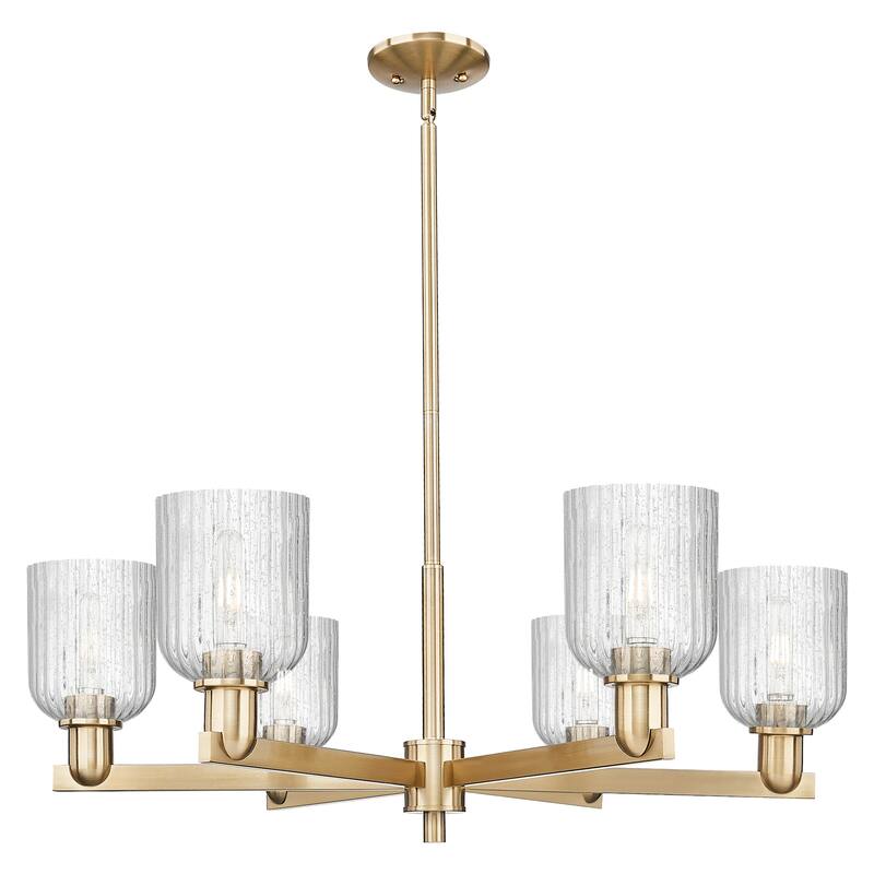 Innovations Lighting 716-6CR-G559-5SDY Bridal Veil 6 Light 35" Wide - Champagne Bronze