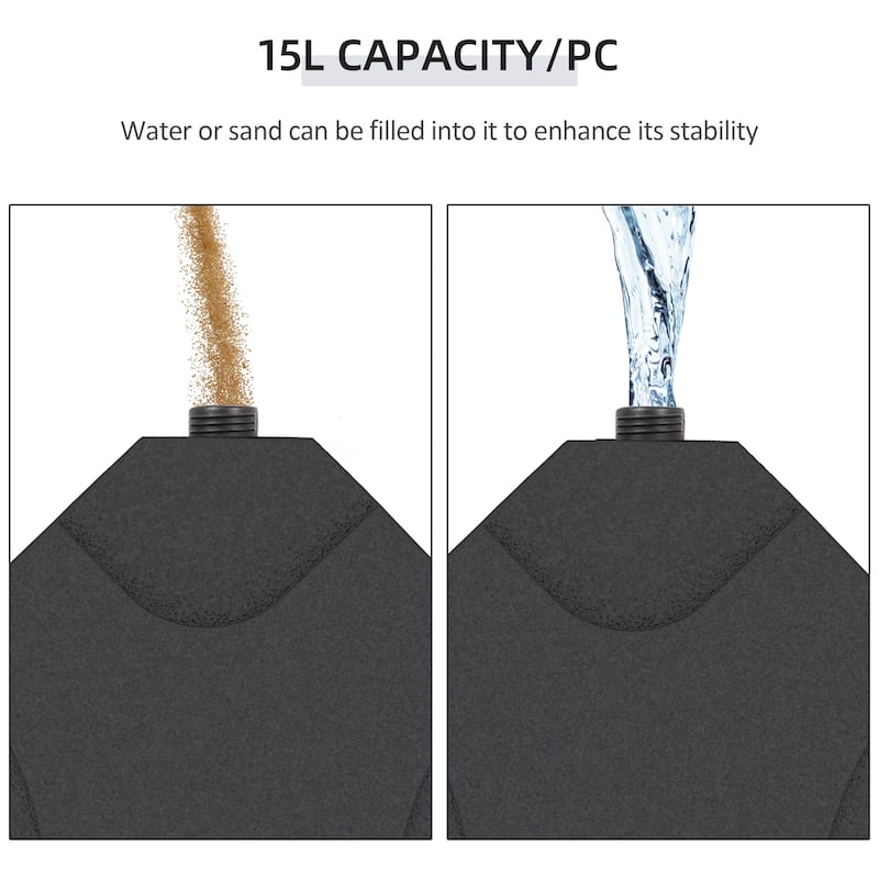 Heavy-Duty Cantilever Patio Umbrella Base with Large Capacity and Convenient Handle