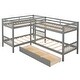 preview thumbnail 10 of 31, Twin L-Shaped Bunk bed with Drawers,Space-Efficient Multifunctional Bunk Bed With Storag