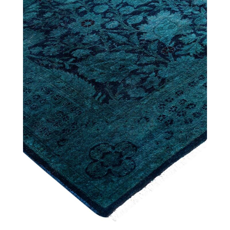 Fine Vibrance One-of-a-Kind Hand-Knotted Area Rug - Blue, 4' 1" x 6' 1" - 4' 1" x 6' 1"