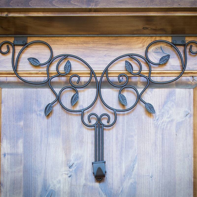 Adjustable Wreath Hanger for Door - Ivy (Brown) - Brown