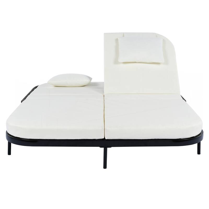 Iron Frame Outdoor Bed Loveseat