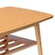 Gala 47 Inch Modern Wood Coffee Table with Open Bottom Shelf, Natural Brown
