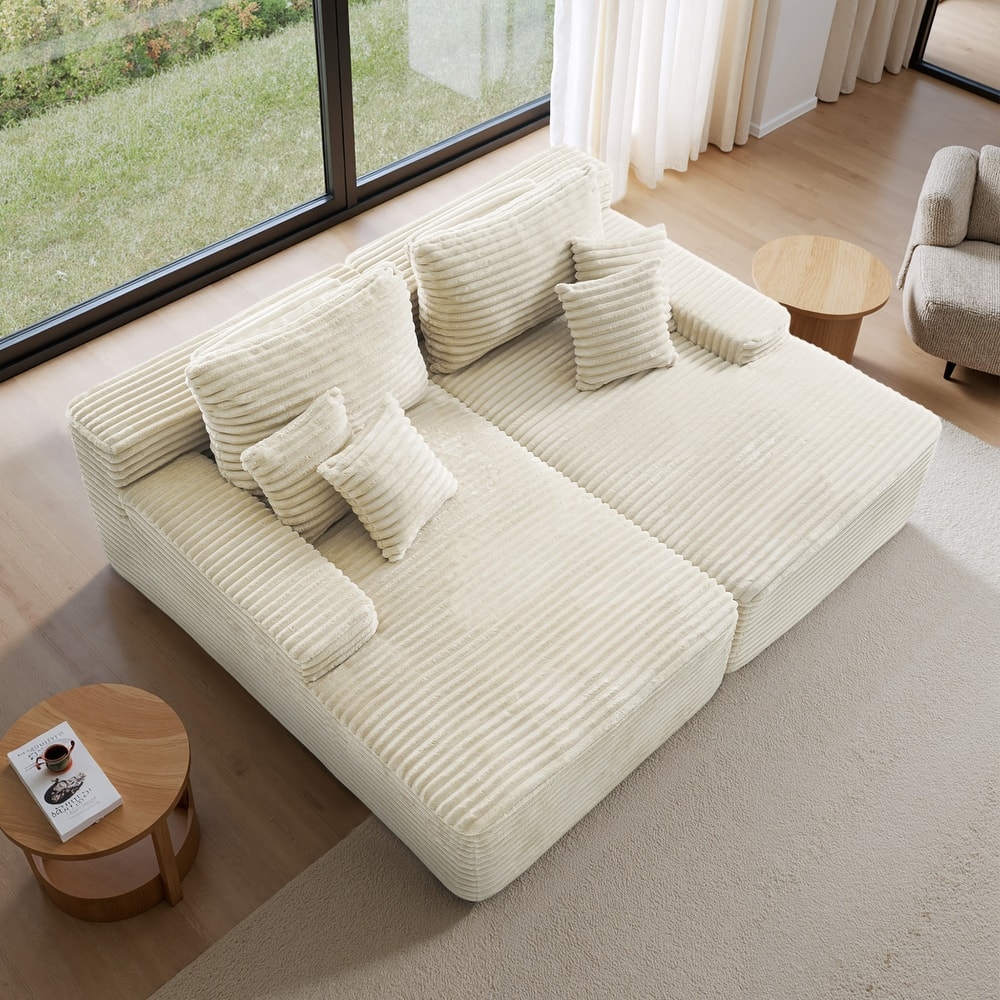 Cathy 82" W No Assembly Required Chaise Sofa Lounge Sectional Couch