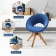 preview thumbnail 19 of 42, Costway Mid Century Modern Swivel Accent Chair Fabric Armchair Velvet - 27'' x 22'' x 32.5''