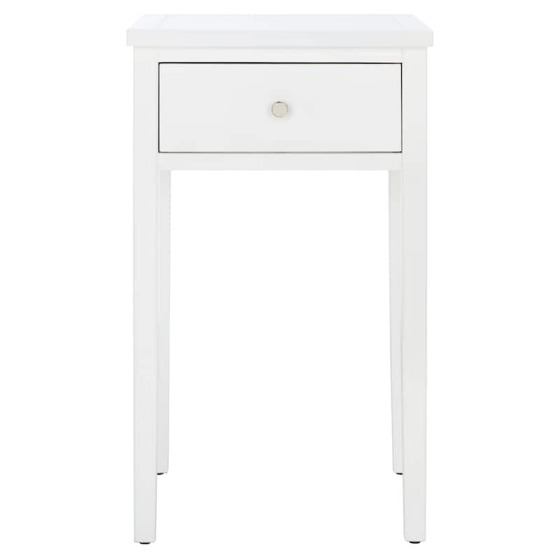 SAFAVIEH Monica End Table - 16.9" x 14.2" x 29.7" - 17Wx14Dx30H - White