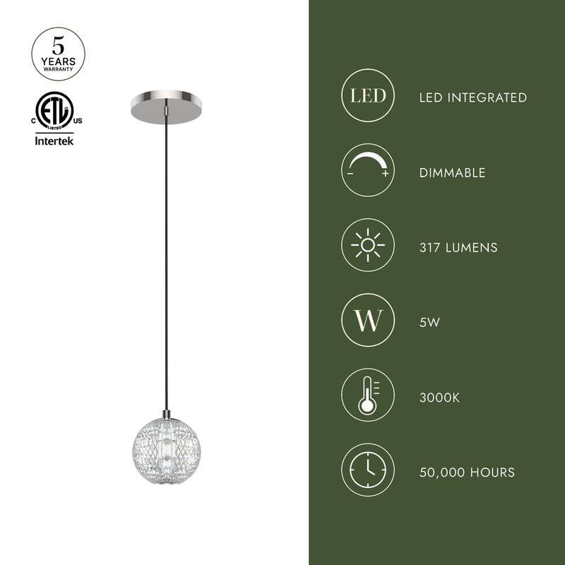 Alora Lighting PD321201 Marni 4" Wide LED Mini Pendant