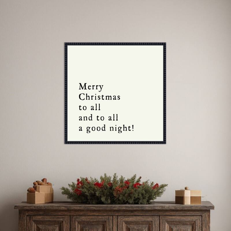 Merry Christmas To All by Amanti Art Portfolio Framed Canvas Wall Art Print