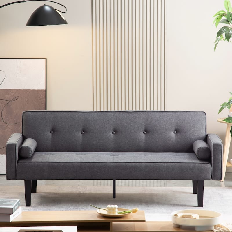 Futon Sofa Bed Convertible Couch Bed with Armrests