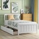 preview thumbnail 2 of 0, Minimalistic Twin Platform Bed with Durable Construction and Storage Options