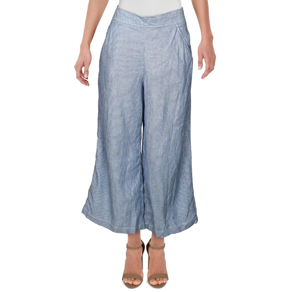 max studio wide leg cropped pants