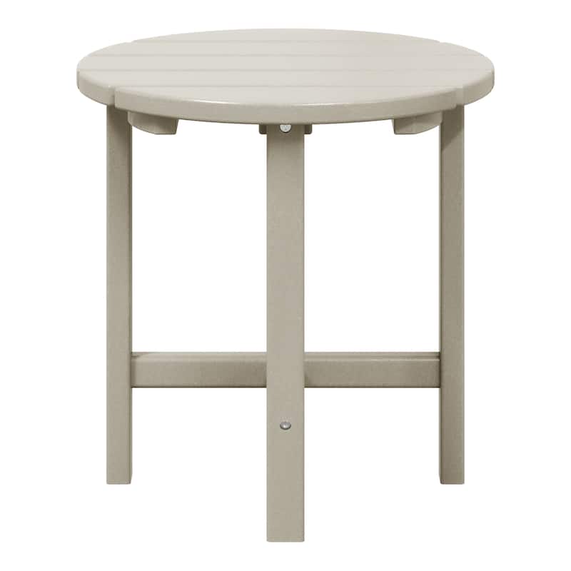 Polytrends Altura Eco-friendly All Weather Round 18" Side Table - Sand