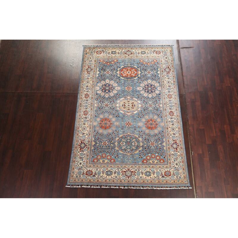 Vegetable Dye Floral Ziegler Traditional Area Rug Wool Hand-knotted - 5'11" x 8'11"