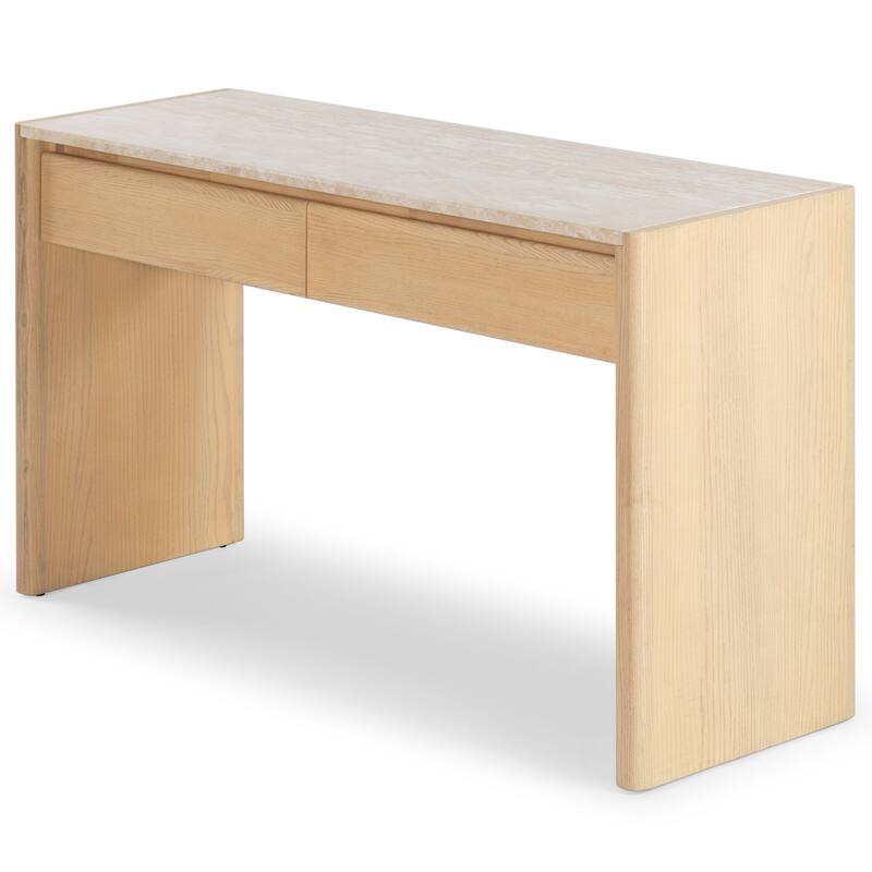 Safavieh Couture Bellarose Travertine Console Table - 55Wx18Dx31H