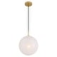preview thumbnail 4 of 5, Minka Lavery 291 Mist 12" Wide Pendant with Alabaster Glass Shade