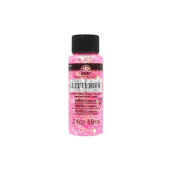 Shop 44388 Plaid Folkart Glitterific Paint 2oz Neon Pink