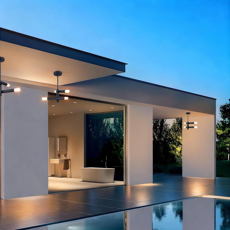 Motion Sensor Modern Outdoor LED Pendant Lights - 1 Pack