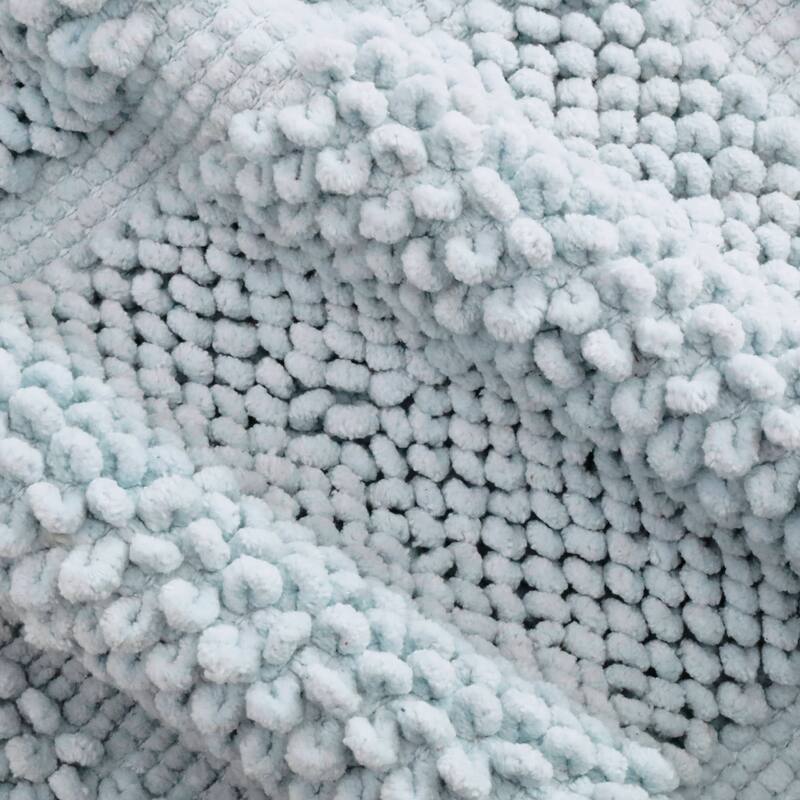 Sophie Border Ultra-plush Chenille Non-Slip Cotton Bath Mat (Set of 2)